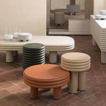 Designer italian tea table edge a few gencloses table guest restaurant leather furniture minimalist lavish art