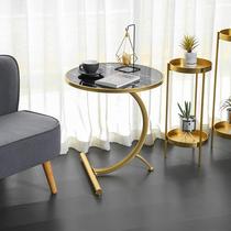 ins Nordic light extravagant iron art tea table casual small family type net red side table living room balcony sofa side small round table