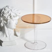 Small family Jane about small side several nets red ins acrylic Crystal creative Nordic transparent round living room small tea table