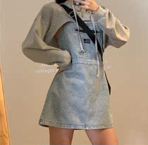 2020 Autumn New Korean version of loose leisure wild clothes female hooded pullover super short blouse outside wear