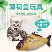 Cat toy fish mint pillow cat toy cat toy cat stick Cat pillow pet toy cat pillow crazy self-Hi funny cat