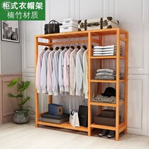 Simple clothing storage cabinet home bedroom economical childrens storage coat rack large capacity solid wood space