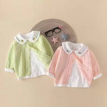 Girls Hollow Knitted Cardigan Cotton Women Cardigan Jacket Korean Sunscreen Air Conditioning 2021 Spring New
