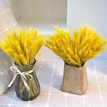Dried flower bouquet simulation flower ornaments desktop light luxury wheat wheat ears Zicai fortune living room decoration flowers high-grade air drying