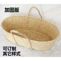 Baby basket Portable basket Old-fashioned woven basket that can be placed in the car Car cradle outdoor artifact Summer sleeping basket