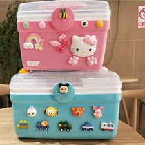 Medicine box cute student dormitory mini home small family standing large capacity multifunctional medicine box high color value