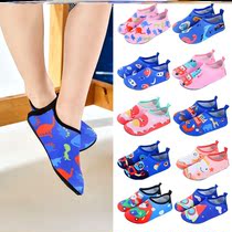 Baby children seaside holiday non essential artifact boys and girls soft bottom non-slip beach socks sandals snorkeling shoes