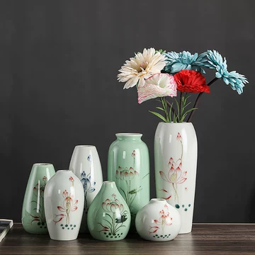 青釉蓝纹陶瓷花瓶-青釉蓝纹陶瓷花瓶促销价格、青釉蓝纹陶瓷花瓶品牌- 淘宝