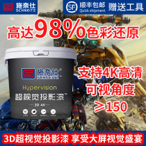 Shi Neshi projection paint curtain paint anti-light 4K HD screen paint projection wall paint exhibition projection paint paint