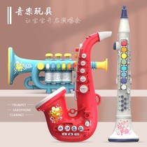 Childrens saxophone small black tube electric wind instrument book beginner easy to learn portable music toy