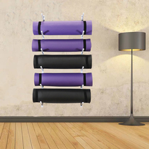 Wall-mounted multi-layer yoga mat storage rack Simple large-capacity gym yoga column foam shaft roller placement rack