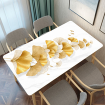Tablecloth waterproof anti-hot and oil-proof disposable Nordic table mat rectangular PVC coffee table mat thickened household tablecloth