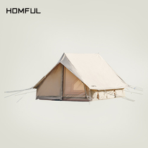 HOMFUL Haofeng outdoor luxury retro cotton eaves tent light luxury camping two-person hut rain tent