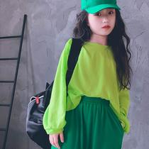 Men and women Summer shirt cotton thin air-conditioned shirt long sleeve Joker top parent-child model