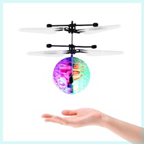  Induction decompression ball type aircraft Helicopter Indoor charging Hover flying ball Primary school student toy luminous square