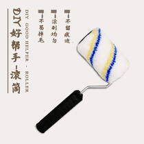 Latex paint fine wool roller brush paint wall paint diatom mud tool no dead angle small roller brush brush