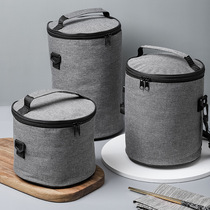 Round insulation lunch box bag insulation bag aluminum foil portable lunch bag to work with rice insulation bag factory
