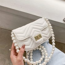  European station pearl chain bag female 2021 new net red lingge messenger bag wild small fragrance shoulder bag trend