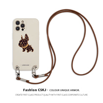 Cute method fighting dog Apple 13promax phone case for iphone12 liquid silicone all-inclusive Apple 13 tide