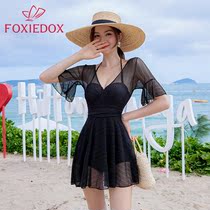 FOXIEDOX swimwear womens 2021 summer new Korean ins belly cover thin conservative hot spring vacation swimsuit