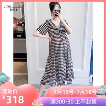 Maternity clothes do not cover the belly Chiffon European and American style sub-2021 new temperament dress summer long section