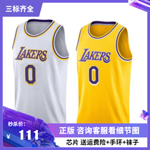 New season Lakers Nick Young City Edition No. 0 jersey genuine with chip basketball suit sports vest set