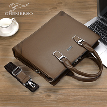 Degrees Sen Kangaroo Masculine Bag Retro Handbag Cross Section Large Capacity Multi-Barrier Mens Business Bag Computer Briefcase Man
