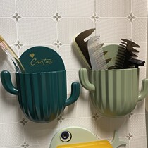 Toilet toothbrush rack non-perforated comb razor wall storage tube light luxury hanger Wall artifact