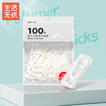 High molecular fine slip 100 dental floss baton delivery containing box