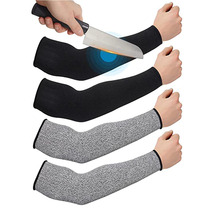 Factory cut-resistant arm guard straight thumb open hole gray black cut-resistant sleeve Amazon wrist guard spot