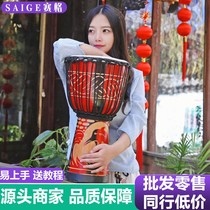 Lijiang African drum tambourine children kindergarten adult beginner professional hand clap drum 8 inch 10 inch 12 inch 12 inch