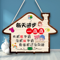 Customized inspirational slogans listed class learning famous words childrens room entrance examination students study incentive decoration card