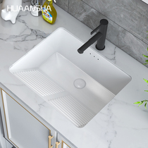 German Hua Ansa balcony ceramic laundry basin with washboard basin embedded deepening laundry pool small single Basin