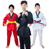 Taekwondo clothing children adult quality clothing black taekwondo clothes pants short sleeve training clothing custom red