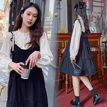 Pregnant Woman Spring Clothing Suit Fashion style 2022 new wave spicy mother Personality Shirt Braces Skirt Spring Autumn Season Two Sets