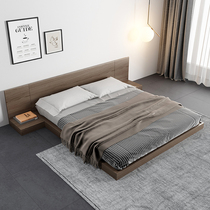 Tatami bed Daily style terrace short bed 1 8 m double bed frame loft bed rental room day series plate floor bed