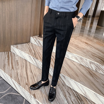 Tide brand high-end business dress casual trousers mens 2021 Autumn New Korean slim Joker mens pants