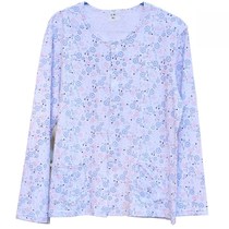 New spring and autumn home clothes cardigan middle-aged and elderly lady autumn clothes cotton long sleeve thin mother cardigan pajamas spring and autumn