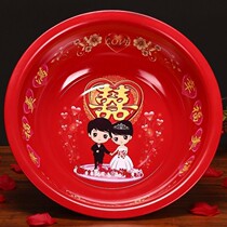 Washbasin enamel old-fashioned thickened large home wedding supplies Red Basin Dowry wedding nostalgic ceramics
