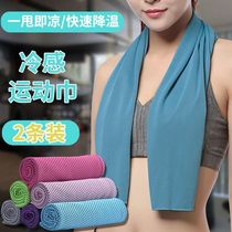 Summer cold-sensing towel quick-drying cooling outdoor sports sweat-absorbing ice towel double-layer extended sports heatstroke prevention ice cool towel