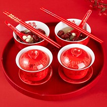 Wedding Cup tea Cup Cup bowl chopsticks tea set wedding wedding supplies