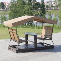 Outdoor power rocking chair four adult swing table and chair garden villa courtyard indoor and outdoor balcony swing chair