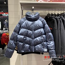 Li Ning down clothes woman 2021 Winter new BADFIVE upright collar loose white duck suede short down jacket AYMR090