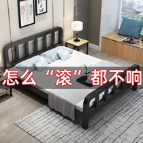 Iron bed double bed 1 8 meters modern simple small apartment single bed thickened reinforcement 1 5m childrens iron frame bed