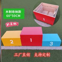 Competition podium final Award table singing test wooden color can be determined track and field equipment school sports meeting