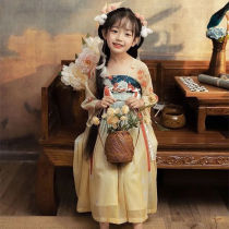 Thirteen Dragons womens embroidery printed childrens clothing chest dress plus fat girl Hanfu skirt summer
