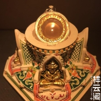 1 Thailand Longpa Ben Quban Gong asked the yellow pearl 16 milli Yuan to install the Tibetan Stupa Gawu Buddha dharma instrument