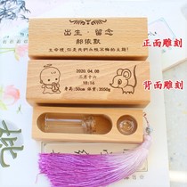Fetal hair umbilical cord souvenir DIY cow baby collection box Custom baby fetal hair baby tooth bottle making gift ornaments