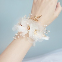 Bridal wrist flower high-end bridesmaid fairy ribbon Korean beautiful small fresh forest performance jewelry accessories