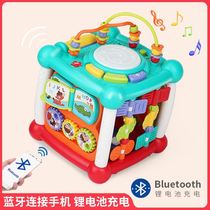 Six-sided drums baby toys puzzle hand-held early education boys Enlightenment June-old baby childrens mug multi-function